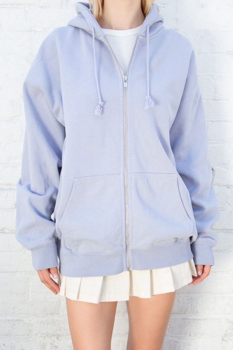 Sweat a Capuche Brandy Melville Christy Bleu Clair | JNR-37202712